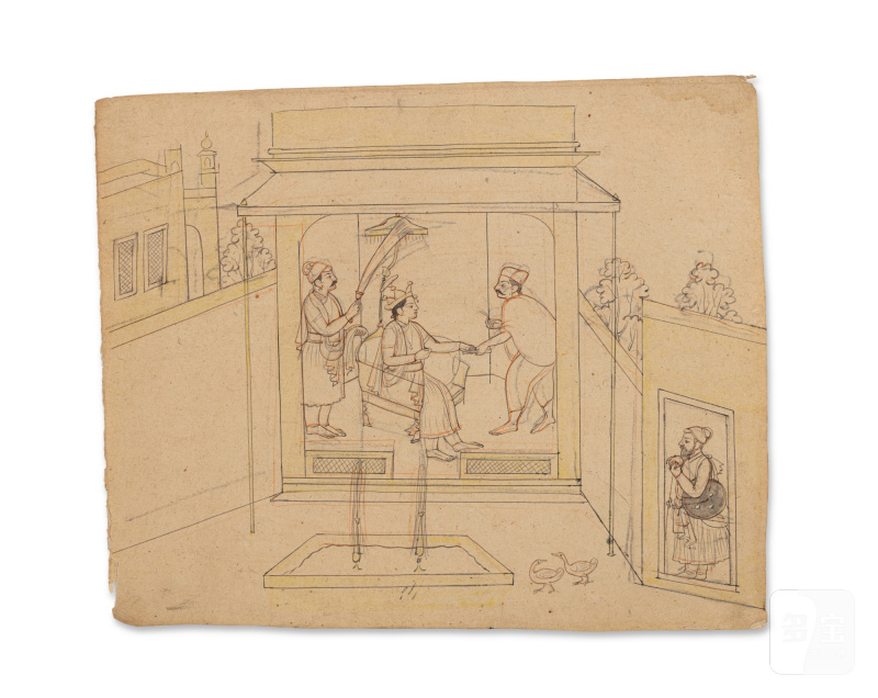 A group of nineteen drawings depicting the abduction of Rukmini by Krishna, India, Guler or Kangra, Late 18th / Early 19th century - 图19